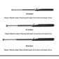 Automatic Spring Silver Expandable Self-Defense Baton – 16", 21", 26"