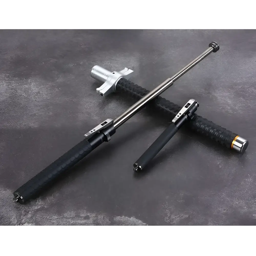 Automatic Spring Silver Expandable Self-Defense Baton – 16", 21", 26"