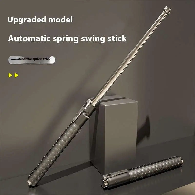 Automatic Spring Silver Expandable Self-Defense Baton – 16", 21", 26"