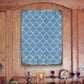 Graphic Blue Rustic Wooden Wall Art by G. DeBrekht - Floral Ornamental Decor - 95003B