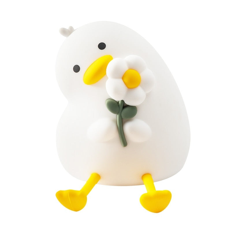 Vitality Flower Duck Small Usb Bedroom Bedside Decoration Night Light