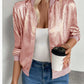 Thin Coat With Zip Slim Fit Slimming Casual Jacket Top