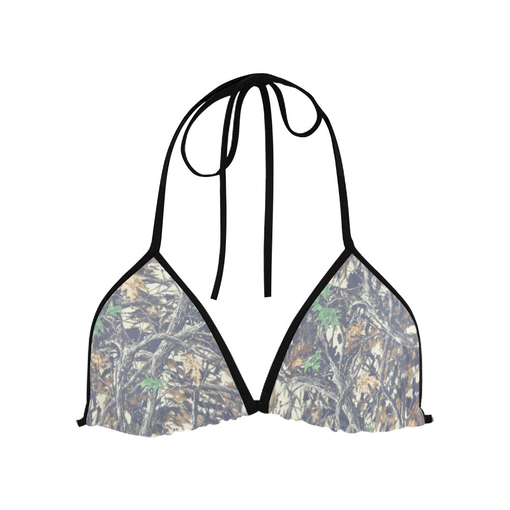 Faded Camo Triangle Bikini Top
