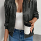 Thin Coat With Zip Slim Fit Slimming Casual Jacket Top