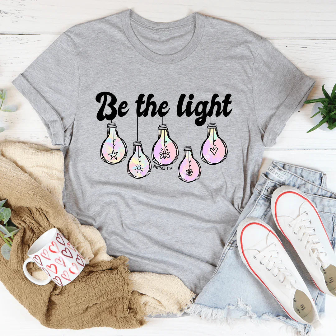 Be The Light Matthew 5:14 Graphic T-Shirt – Inspirational Christian Faith Tee
