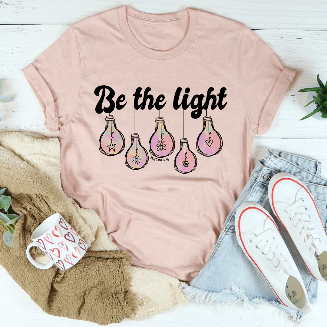 Be The Light Matthew 5:14 Graphic T-Shirt – Inspirational Christian Faith Tee