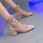 Beige Mesh Summer Long Sandal Boots