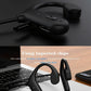 Black Bone Conduction Earphones Wireless Bluetooth 5.0 Waterproof Sports Headphones Noise Reduction Magnetic Headset With Mic Wireless Earbuds With Microphone Bluetooth Headphones Ear Control Hi-Fi Stereo Sound Earphones