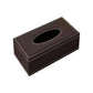 Black Faux Leather Car Tissue Box Cover