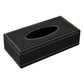 Black Faux Leather Car Tissue Box Cover