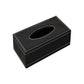 Black Faux Leather Car Tissue Box Cover
