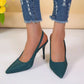 Black Satin High Heel Sandals Closed Toe