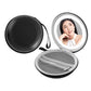 Blue and Silver Round Bag Mirror Case