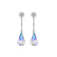 Aurora Borealis Crystal Drop Earrings made with Swarovski Elements