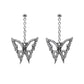 Butterfly Drop Earrings Sterling Silver Plated Dangle