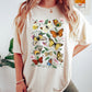 Butterflies and Flowers Pattern Floral Garden Edition Premium Collection Comfort Colors Tee