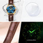 Women's Multifunction Leather Quartz Watch