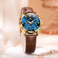 Women's Multifunction Leather Quartz Watch