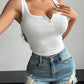 Quarter Button Square Neck Tank