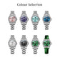 Women's Sunray Dial Crystal-Bezel Quartz Watch