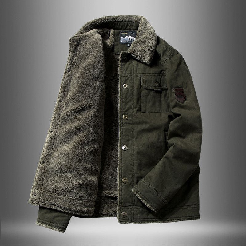 Men's Thick Fleece Short Cotton Jacket