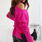 Asymmetrical Neck Buttoned Top