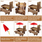 GBruno Squirrel Feeder Wooden Squirrel Picnic Table