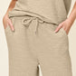 Textured Knit Short Sleeve Top and Pants Set