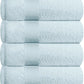 Resort Collection Soft Hand Towels 16x27 in 6 Pack Light Blue Luxury Hotel