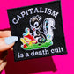 Capitalism Is a Death Cult Patch – Anti-Capitalist Embroidered Iron-On Statement Patch