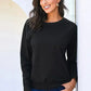 Black French Terry Cotton Blend Sweatshirt