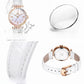 Women's Crystal Accent Leather Quartz Watch