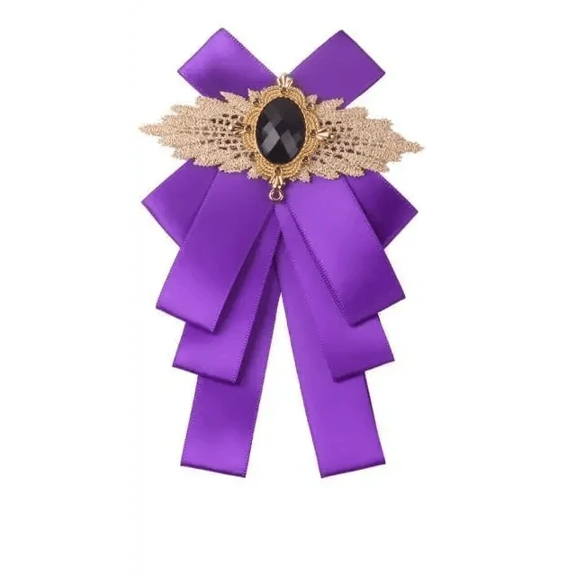 Charming  Butterfly Ladies Bowtie Casual Solid Color Rhinestone Brooch Bowties For Women Fashionable Wedding  Bowtie