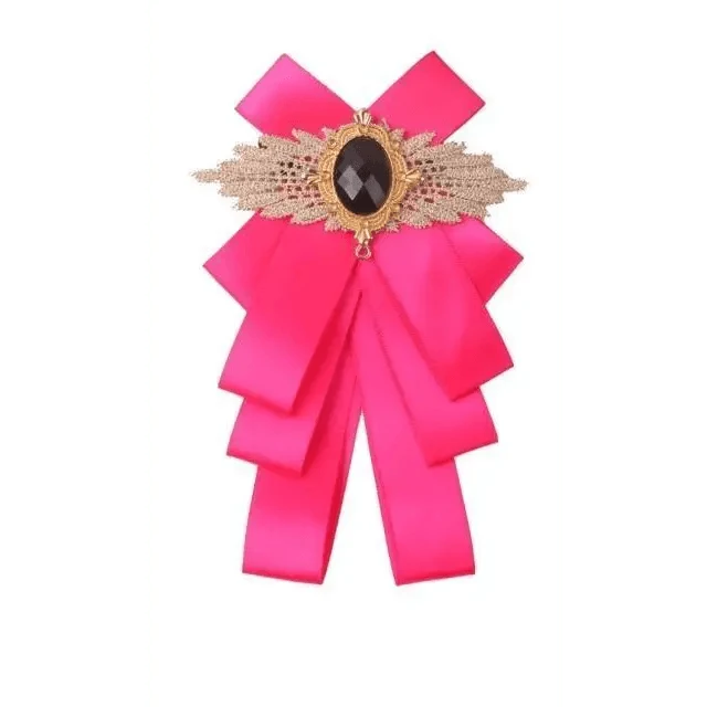Charming  Butterfly Ladies Bowtie Casual Solid Color Rhinestone Brooch Bowties For Women Fashionable Wedding  Bowtie