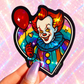 Killer Clown Rainbow Heart Vinyl Sticker