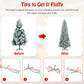Snow-Flocked Hinged Artificial Christmas Pencil Tree with Mixed Tips