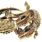 Crocodile Crystal Statement Bangle Gold Plated Cuff