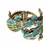 Crocodile Crystal Statement Bangle Gold Plated Cuff