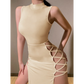 Cryptographic Black Sleeveless Dress