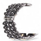 Crystal Leaf Hinged Statement Bangle Cuff Elegant Bracelet