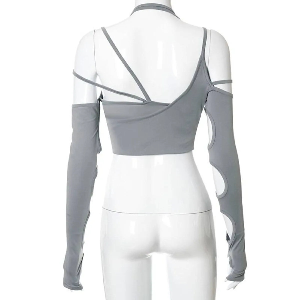 Cyber Punk Long Sleeve Crop Top