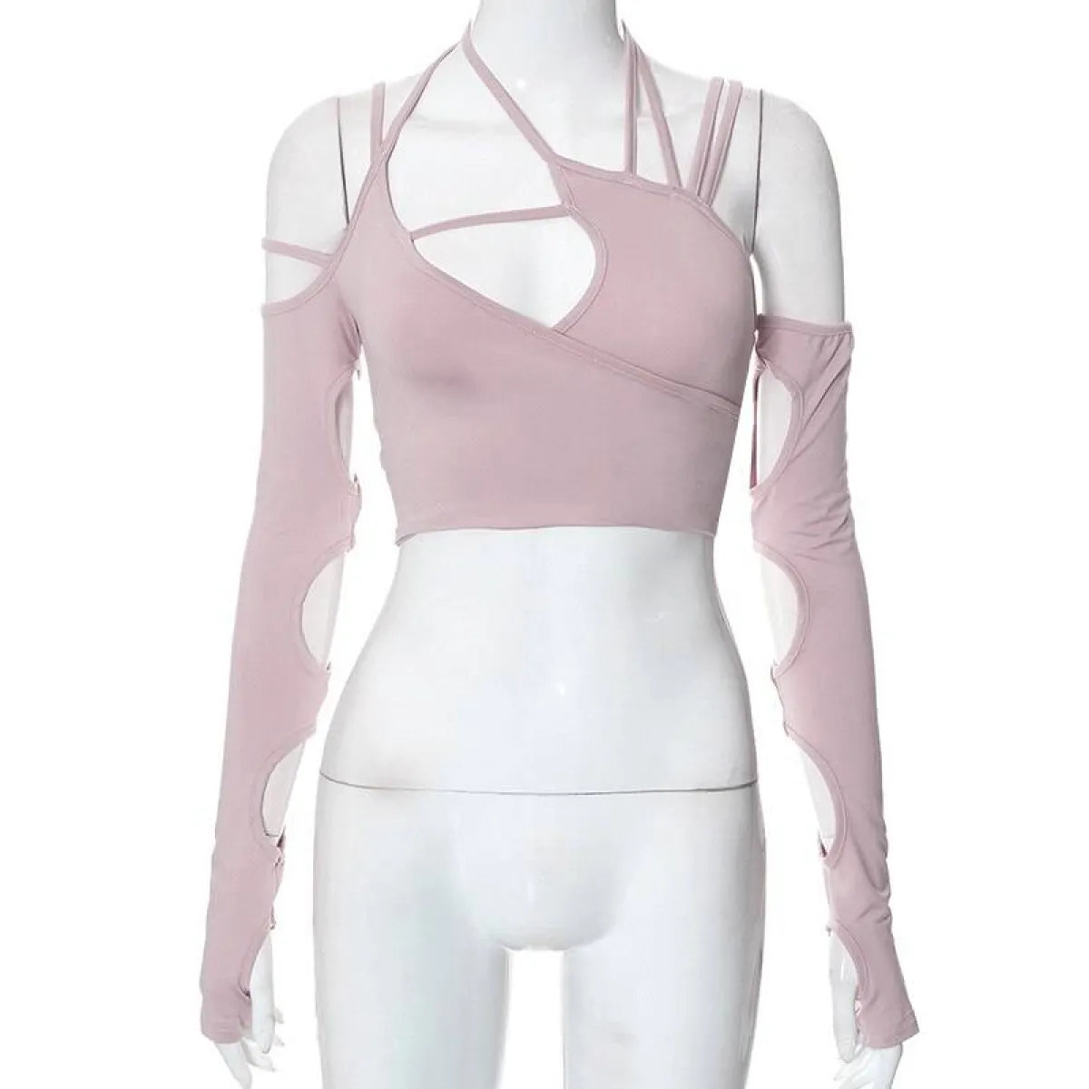 Cyber Punk Long Sleeve Crop Top