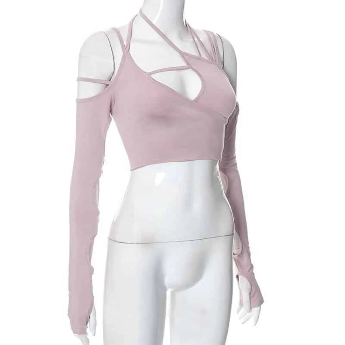 Cyber Punk Long Sleeve Crop Top