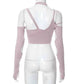 Cyber Punk Long Sleeve Crop Top