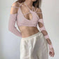 Cyber Punk Long Sleeve Crop Top