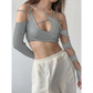 Cyber Punk Long Sleeve Crop Top