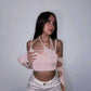 Cyber Punk Long Sleeve Crop Top