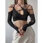 Cyber Punk Long Sleeve Crop Top