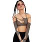 Cyber Punk Long Sleeve Crop Top