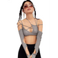 Cyber Punk Long Sleeve Crop Top